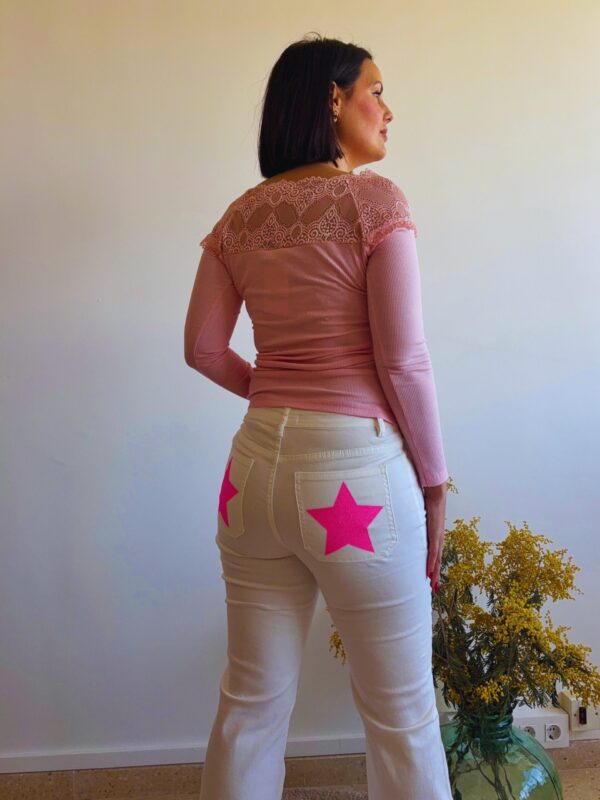 Jeans Estrella rosa