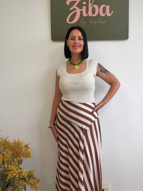 Falda Mirta marrón