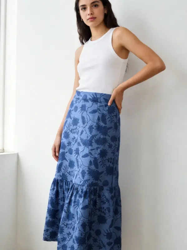 Falda Milán azul